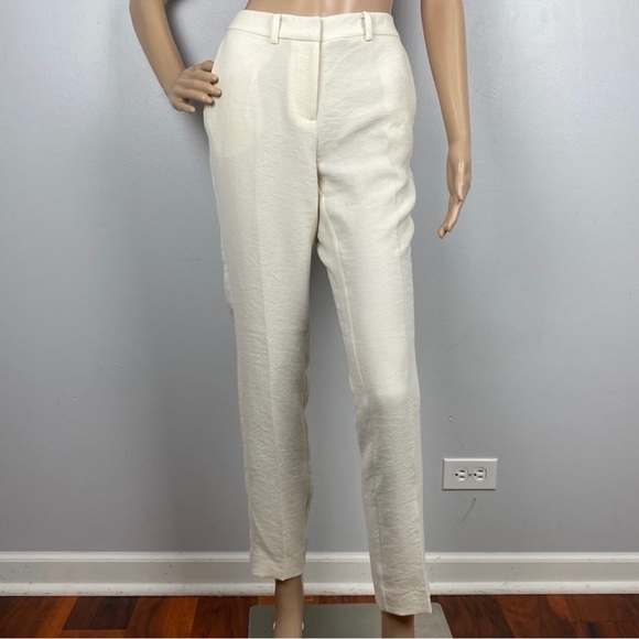 NEW BA&SH BEIGE CROPPED SLIM LEG PANTS - Picture 2 of 9